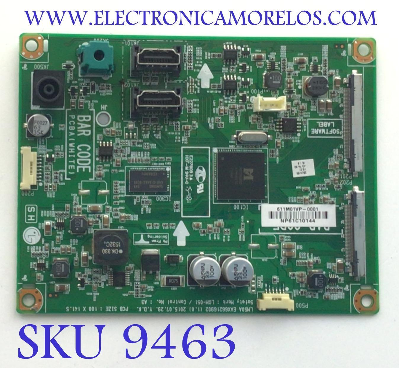 MAIN PARA MONITOR LG / NUMERO DE PARTE EAX66216902 / EAX66216902 / NUMERO DE PANEL LM250WW1 (SS)(A1) / MODELO E2209WF